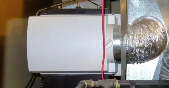 A newly installed whole home dehumidifier