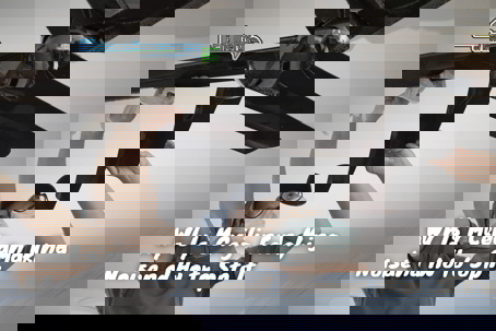 A person is cleaning the ceiling fan